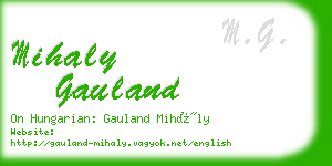 mihaly gauland business card